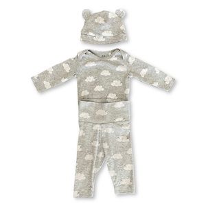 H&M 1-2m Grey Cloud 3-Piece Outfit